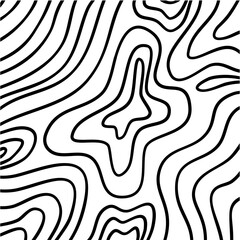 Black Topography Pattern 