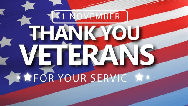 Animated background celebrating veterans day honoring all who served commemorating the service of American veteran soldiers