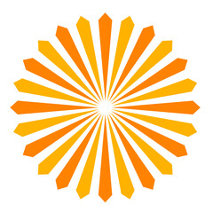 Sunburst Element Radial Stripes Vector 