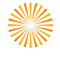 Sunburst Element Radial Stripes Vector 