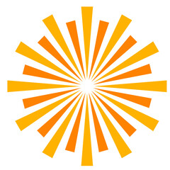 Sunburst Element Radial Stripes Vector 