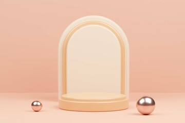 Podium background 3d rendering illustration product mockup