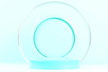 Podium background 3d rendering illustration product mockup