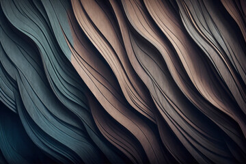 Curved organic shapes with textures in turquoise, orange and beige colors - artistic background design with different layers