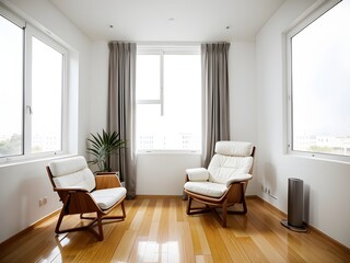 A glimpse into a contemporary living room where the art of interior design transforms space into a symphony of modern comfort and aesthetics.