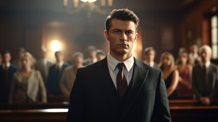 A lawyer fights back by advocating for justice in the courtroom.