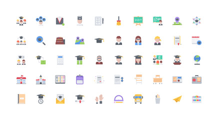 school icon set