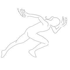 vector, sports, running