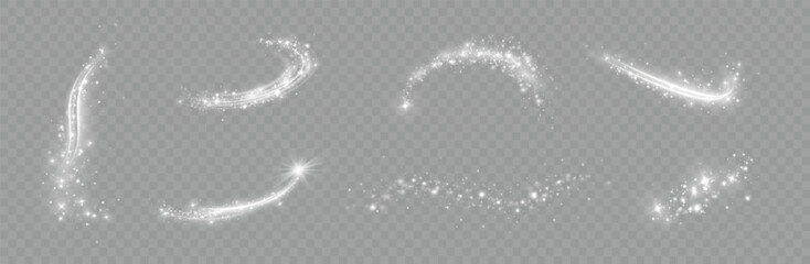 christmas light effect, sparkling magic dust particles.a trail of golden particles. A trail of stardust. Space sparkling.	