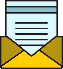 Letter and Envelope Icon
