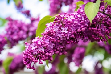 Obraz premium purple lilac flowers losing their petals