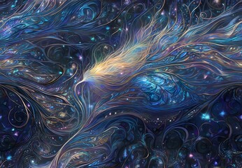 Enter a world of tranquility with an abstract calm night background, where the soothing darkness is adorned with gentle elements that invite peaceful contemplation.