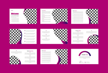 Flat Business presentation templates. infographic Elements for Power point presentation slides, annual report, business marketing,