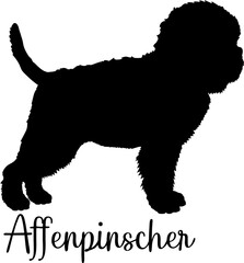 Affenpinscher dog silhouette dog breeds Animals Pet breeds silhouette
