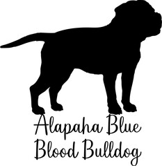 Alapaha Blue Blood Bulldog dog silhouette dog breeds Animals Pet breeds silhouette
