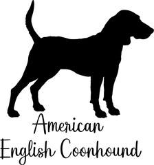 American English Coonhound dog silhouette dog breeds Animals Pet breeds silhouette
