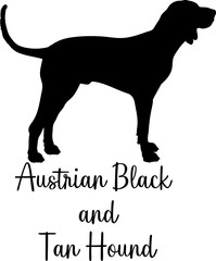 Austrian Black and Tan Hound dog silhouette dog breeds Animals Pet breeds silhouette
