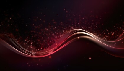 Obraz premium Purple Magenta and Glow Particle Glitter Navy Color, Waves, Abstract Background