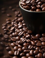 coffee beans in a cup