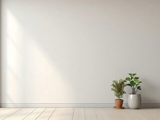 3D render blank white gallery wall frame mockup generative ai