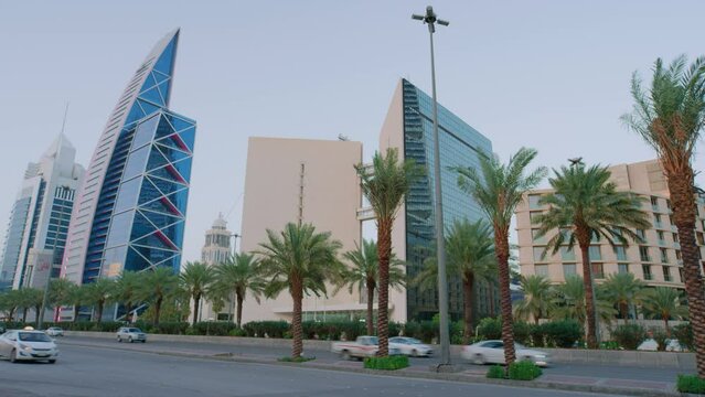 Riyadh Saudi Arabia, Stock Video Footage.  Capital of Saudi Arabia. Traffic on the Roads in Riyadh   