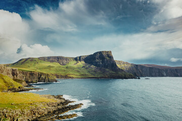 Klippen in den schottischen Highlands. Neist Point ist eine kleine Halbinsel auf der schottischen...