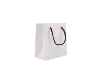 White paper shopping bags isolated on white background.
