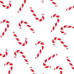 Seamless christmas pattern with lollipops. Seamless pattern with candy cane. Christmas candy background