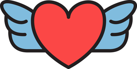 Heart and Wing Icon
