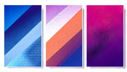 Set of purple and blue shades of abstract backgrounds with gradient.