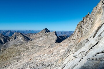 Hochalmspitze mountains area in hohe tauern in autumn sesason