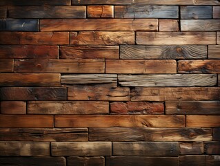Wooden Brick Wall Background. Wood Wall Texture