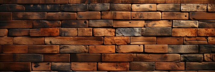 Wooden Brick Wall Background. Wood Wall Texture