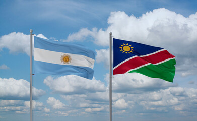 Namibia and Argentina, country relationship concept