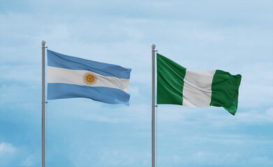 Nigeria national flags, country relationship concept