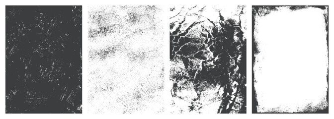 Mysterious textures monochrome set flyer