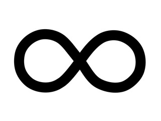 infinity symbol vector on white background