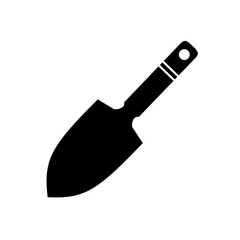 garden shovel icon vector with flat design