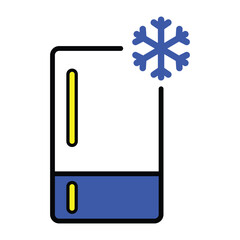 Fototapeta premium Refrigerator icon design, illustration design