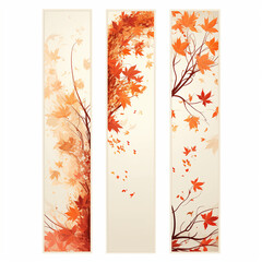 BEAUTIFUL AUTOMN LEAVES BANNER SPACE FOR TEXT