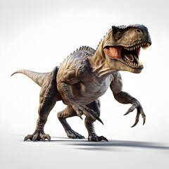 T-Rex dinosaur 3d isolated on dark