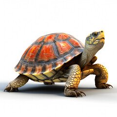 Obraz premium Turtle 3d with isolated background