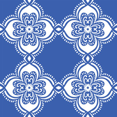 Ornamental blue and white patterns for any decor.
