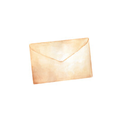 Watercolor painting of Old envelope.