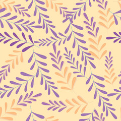 Seamless Autumn Flowers Pattern and Textile Material Art For Your Projects.