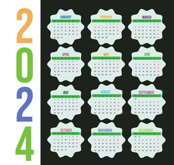 2024 new year calendar design