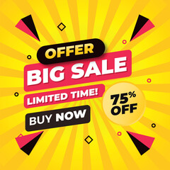 big sales offer poster design templates