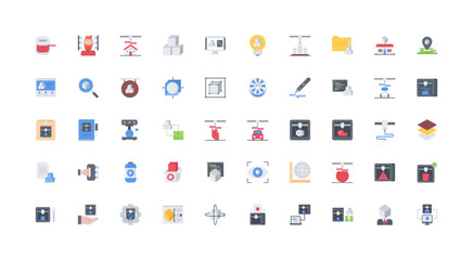 3d printer icon set