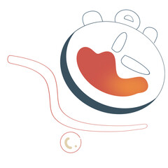 Black Friday Cute Stopwatch Shopping Cart