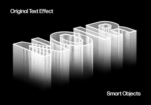 Neon Text Effect Mockup
